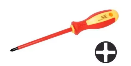 Отвертка диэл.крестовая PH№2х125мм,1000В,1/10/120 19697 купить в Челябинске