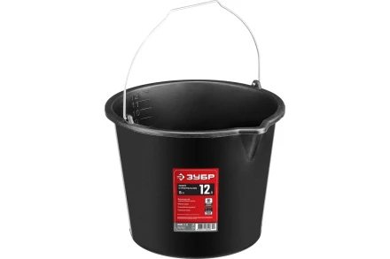 Ведро ЗУБР &quot;МАСТЕР&quot; строительное пластмассовое, 12л 06093-12_z03 купить в Челябинске