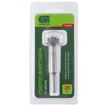 Сверло Форстнера по дереву 20 мм цилиндрический хвостовик СИБРТЕХ 704820 купить в Челябинске