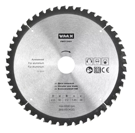 Диск пильный ф210х30 z48 алюминий VMX 512481 купить в Челябинске