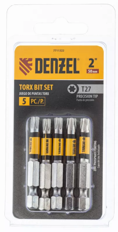 Бита T27x50, 5 шт. Denzel 7711322 купить в Челябинске