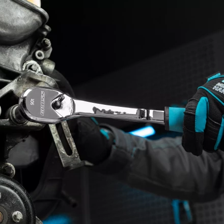 Ключ-трещотка 1/2&quot; Gross 14055, CrV, 90 зубьев, усиленный, хром купить в Челябинске