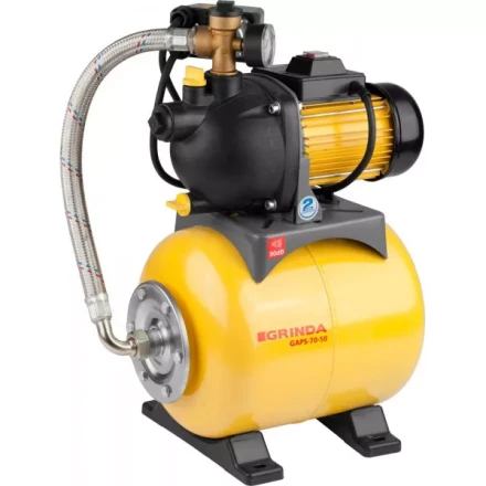 Насосная станция GRINDA автоматическая, пропускная способность 3600 л/час, высота подачи воды 45 м, 1100 Вт GAPS-70-50 купить в Челябинске