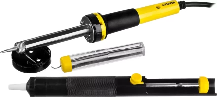 Набор STAYER &quot;PROFI&quot; для паяльных работ, 55300 +шприц + подставка + припой, 40 Вт 55316-40-H4 купить в Челябинске