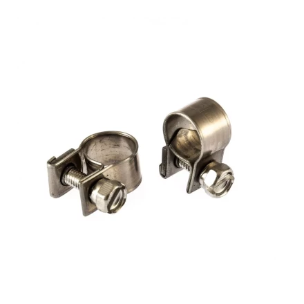 Хомуты металлические MINI 9-11 мм ширина 9 мм,  винтовой W4 2 шт Сибртех 475023 купить в Челябинске