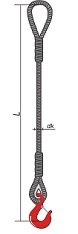 Строп канатный одноветвевой 1СК 1 т L=2.5 м с ОВ 5т. без кч опрессовка купить в Челябинске