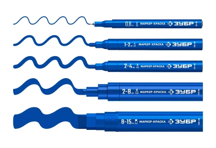 ЗУБР МК-800 синий, 2-8 мм клиновидный маркер-краска (06327-7) купить в Челябинске