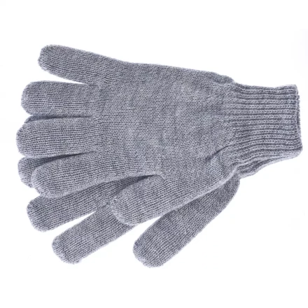 Перчатки трикотажные акрил серое мулине двойная манжета Сибртех Россия 68674 купить в Челябинске