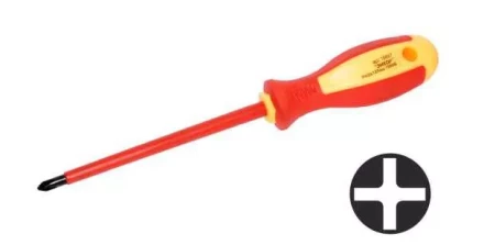 Отвертка диэл.крестовая PH№2х150мм,1000В,1/10/120 19698 купить в Челябинске