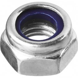 Гайка DIN 985 с нейлоновым кольцом, M10, 4 шт, кл. пр. 6, оцинкованная, ЗУБР 303586-10