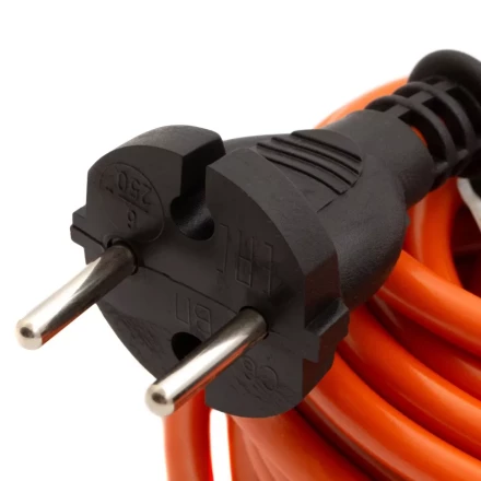 Удлинитель-шнур силовой 10 м, 6А, тип УХз6, ПВС, 1 розетка без заземления Сибртех 95811 купить в Челябинске