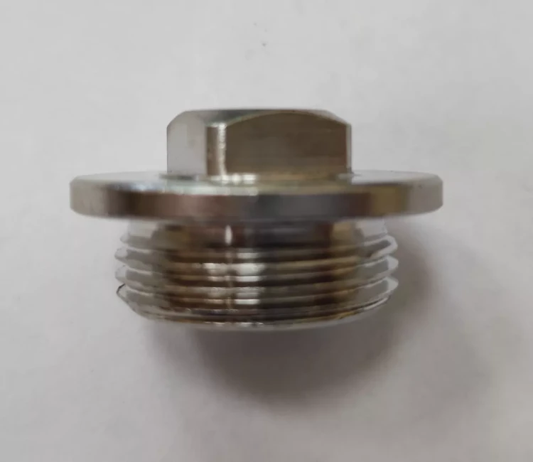 Заглушка GENERAL FITTINGS, 6-ти гранная головка с прижимной шайбой, никелированная латунь, наружная резьба, 3/4" 51099-3/4 купить в Челябинске