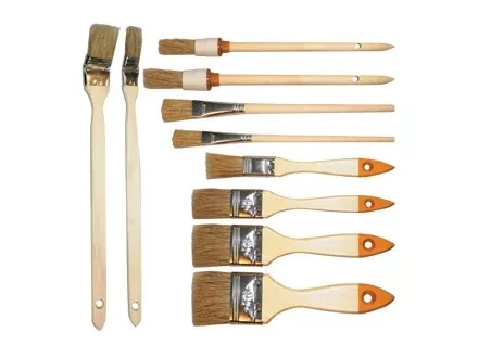 Набор кистей 10 шт.(плос.1/2"-1/5" круг. №2 4 радиат. 1",1,5" для масл краски №2 6)  SPARTA 841155 купить в Челябинске