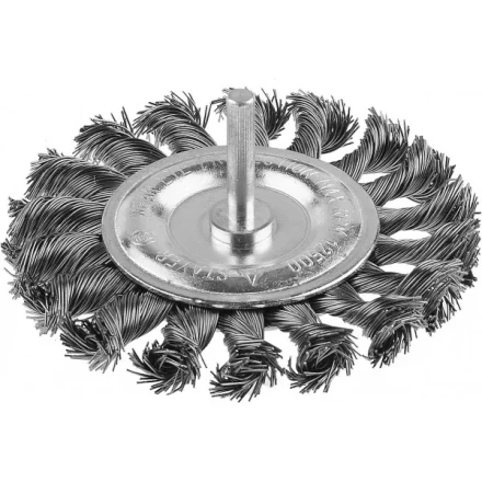ЗУБР &quot;ПРОФЕССИОНАЛ&quot;. Щетка дисковая для дрели, жгутированная стальная проволока 0,5мм, 100мм 3522-100_z02 купить в Челябинске