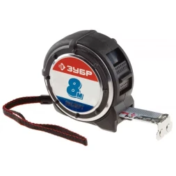 Рулетка ЗУБР "ЭКСПЕРТ" "АНТЕЙ", металлический обрезиненный корпус, полотно с нейлоновым напылением, 8мх25мм 34053-08-25