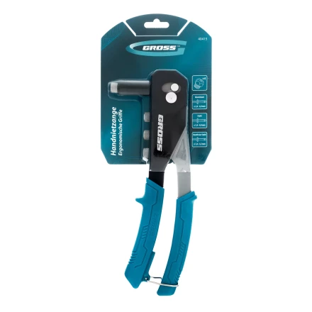 Заклепочник ручной Gross 40415, 260 мм, заклепки 2,4-3,2-4,0-4,8 мм купить в Челябинске