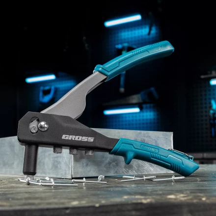 Заклепочник ручной Gross 40415, 260 мм, заклепки 2,4-3,2-4,0-4,8 мм купить в Челябинске