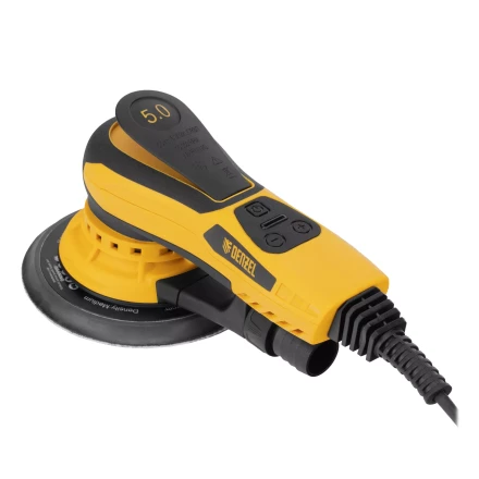 Машина шлифовальная орбитальная бесщет Denzel OS-150-BL 27606, 350 Вт, 4000-10000 об/мин купить в Челябинске