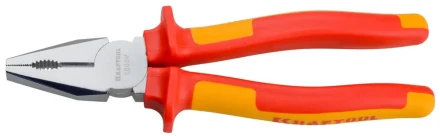 Плоскогубцы &quot;ELECTRO-KRAFT&quot;, Cr-Mo сталь, двухкомпонентная маслобензостойкая рукоятка, хромированное покрытие, 200мм, KRAFTOOL 2202-1-20 2202-1-20_z01 купить в Челябинске