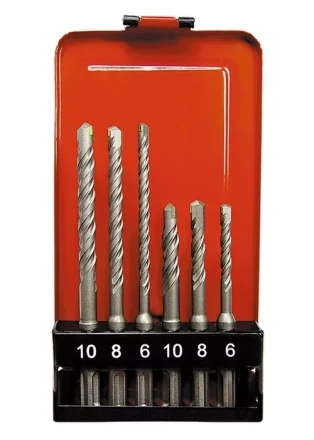 Набор буров по бетону 6-8-10х110 6-8-10х160 мм 6 шт в пластиковой коробке SDS PLUS MATRIX 71096 купить в Челябинске