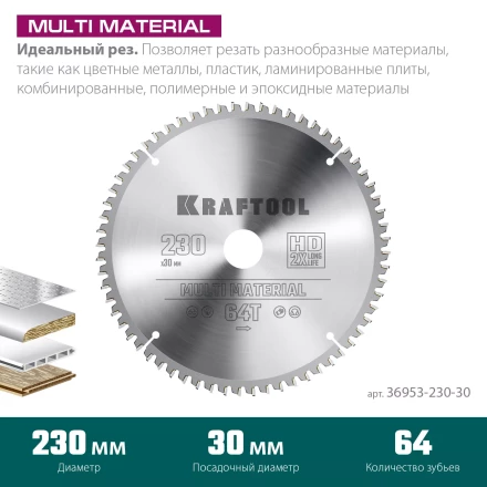 Диск пильный Multi Material, повышенный ресурс 36953-230-30 купить в Челябинске