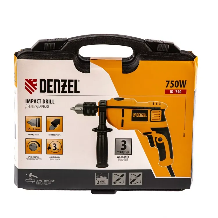 Дрель ударная ID-750 Denzel 26307 купить в Челябинске