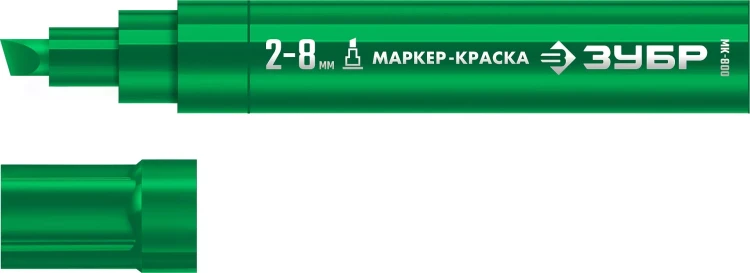 ЗУБР МК-800 зеленый, 2-8 мм клиновидный маркер-краска (06327-4) купить в Челябинске
