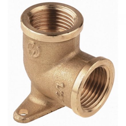 Уголок GENERAL FITTINGS с креплением к стене в двух точках, латунь, г/г, 1/2&quot; 51076-G/G-1/2 купить в Челябинске