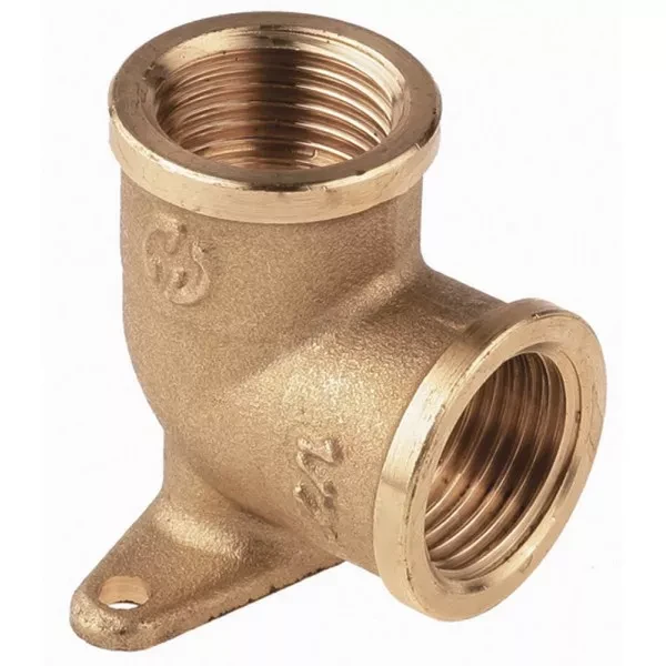 Уголок GENERAL FITTINGS с креплением к стене в двух точках, латунь, г/г, 1/2" 51076-G/G-1/2 купить в Челябинске