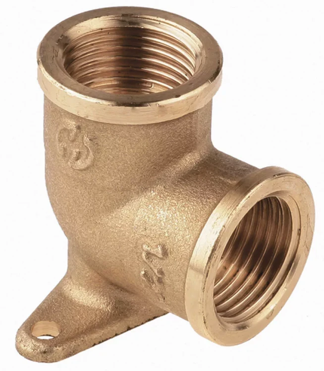 Уголок GENERAL FITTINGS с креплением к стене в двух точках, латунь, г/г, 1/2" 51076-G/G-1/2 купить в Челябинске