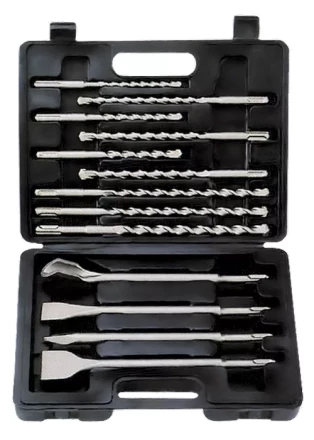 Набор буров по бетону 6-8-10х160, 8-10-12х210, 10-12-14х260 мм зубила 4 шт SDS PLUS MATRIX 71098 купить в Челябинске