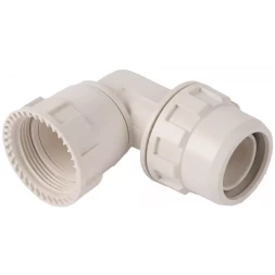 Переходник ЗУБР &quot;ШиреФит&quot; угловой 90° &quot;накидная гайка - штуцер с гайкой&quot;, 26мм 51482-26