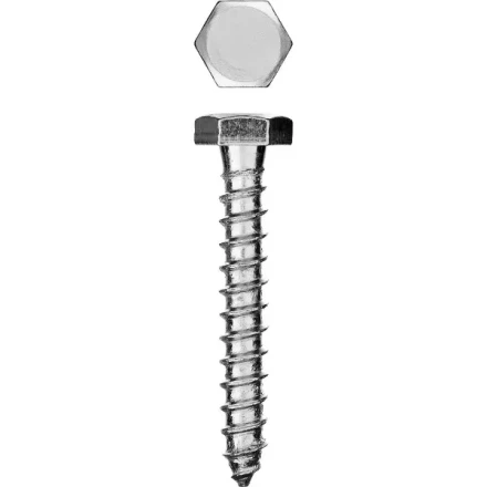 Шурупы ЗУБР &quot;МАСТЕР&quot; с шестигранной головкой, оцинкованные, 6x50мм, 4шт 300456-06-050 купить в Челябинске