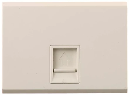 Розетка СВЕТОЗАР &quot;ЭФФЕКТ&quot; компьютерная, одинарная, без вставки и рамки, цвет бежевый SV-54419-B купить в Челябинске