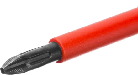 Отвертка KRAFTOOL, высоковольтная, Cr-Mo-V стержень, двухкомпонент. маслобензостойкая рукоятка, PH №2, 100мм 250084-2-100 купить в Челябинске