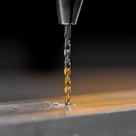 Сверло спиральное по металлу Denzel 2,5 x 57 мм, Р6М5, Golden Tip , 2шт. 718224 купить в Челябинске