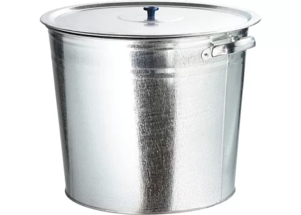 Бак для воды Россия оцинкованный с крышкой (крышка с ручкой) 32л, без крана 67549 купить в Челябинске