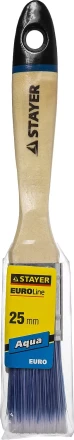 Кисть плоская STAYER &quot;EURO&quot;, &quot;AQUA&quot; для воднодисперсионных и акриловых ЛКМ, искусств щетина, деревян ручка, 1&quot;/25мм 01062-025 купить в Челябинске