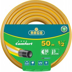 Шланг RACO &quot;COMFORT&quot; поливочный, 30атм., армированный, 3-х слойный, 1/2&quot;х50м 40303-1/2-50