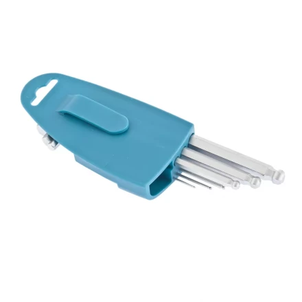 Набор ключей имбусовых HEX 1,5–10 мм S2 9 шт удлиненные с шаром сатинированные Gross 16403 купить в Челябинске