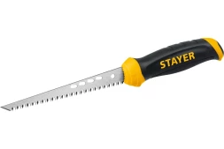 STAYER 160 мм, выкружная ножовка по гипсокартону, Professional, 8TPI, 15173_z02