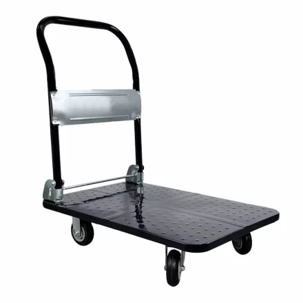 Тележка платформенная 950 кг TOR PH950 (1100х780) со складной ручкой (резиновые колеса 150 мм) 1024687 купить в Челябинске