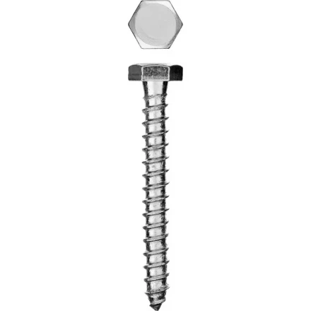 Шурупы ЗУБР &quot;МАСТЕР&quot; с шестигранной головкой, оцинкованные, 6x60мм, 4шт 300456-06-060 купить в Челябинске