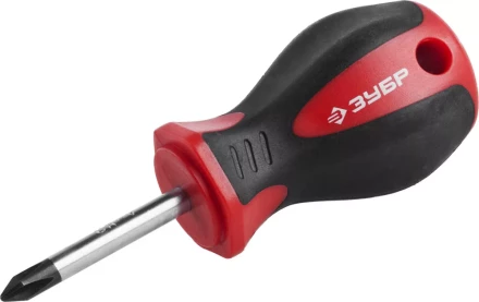 Отвертка ЗУБР &quot;МАСТЕР&quot;, &quot;STUBBY&quot; ( бочка ), Cr-v, эргономичная двухкомпонентная рукоятка, PH1x38мм 25062-38-1_z02 купить в Челябинске