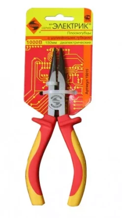 Плоскогубцы с удл. губками  диэлектр. 150мм 1/6/60 19015 купить в Челябинске