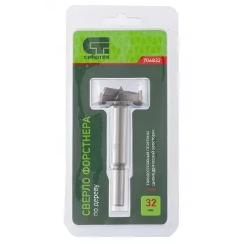 Сверло Форстнера по дереву 32 мм цилиндрический хвостовик СИБРТЕХ 704832 купить в Челябинске