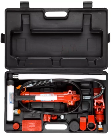 Набор ЗУБР &quot;ЭКСПЕРТ&quot; гидравлический, портативный для правки кузова, в пластиковом кейсе, 4т, 62МПа 43035-4 купить в Челябинске