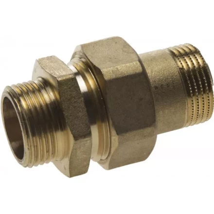 Соединитель GENERAL FITTINGS прямой с накидной гайкой, латунь, ш/ш, 3/4&quot; 51037-S/S-3/4 купить в Челябинске