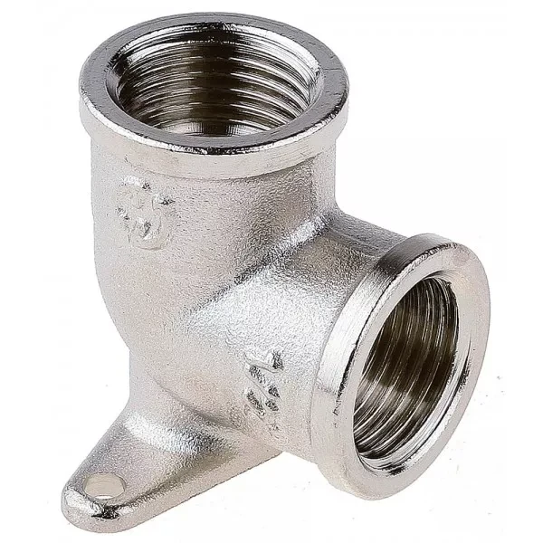 Уголок GENERAL FITTINGS с креплением к стене в двух точках, никелированная латунь, г/г, 1/2" 51075-G/G-1/2 купить в Челябинске