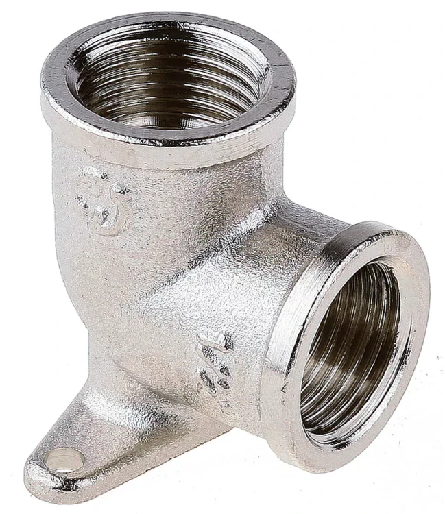 Уголок GENERAL FITTINGS с креплением к стене в двух точках, никелированная латунь, г/г, 1/2" 51075-G/G-1/2 купить в Челябинске